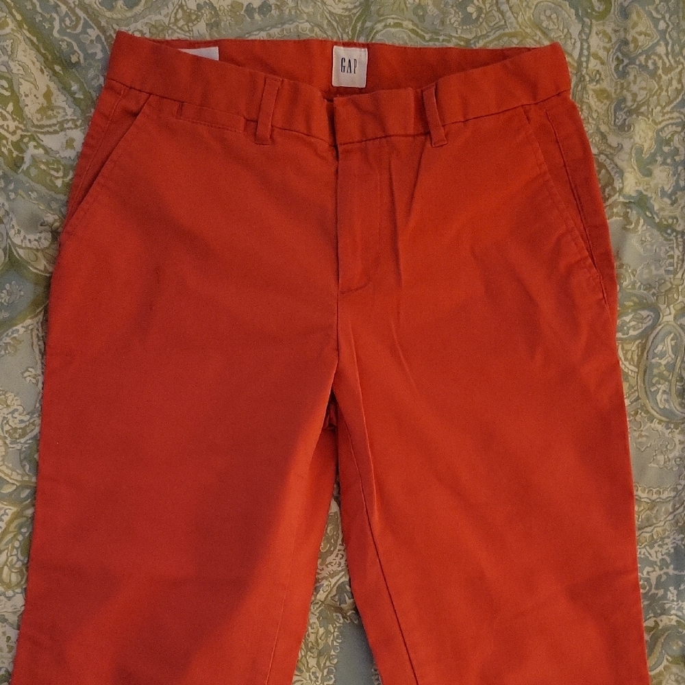 GAP SALMON PINK SLIM CITY CROP PANTS